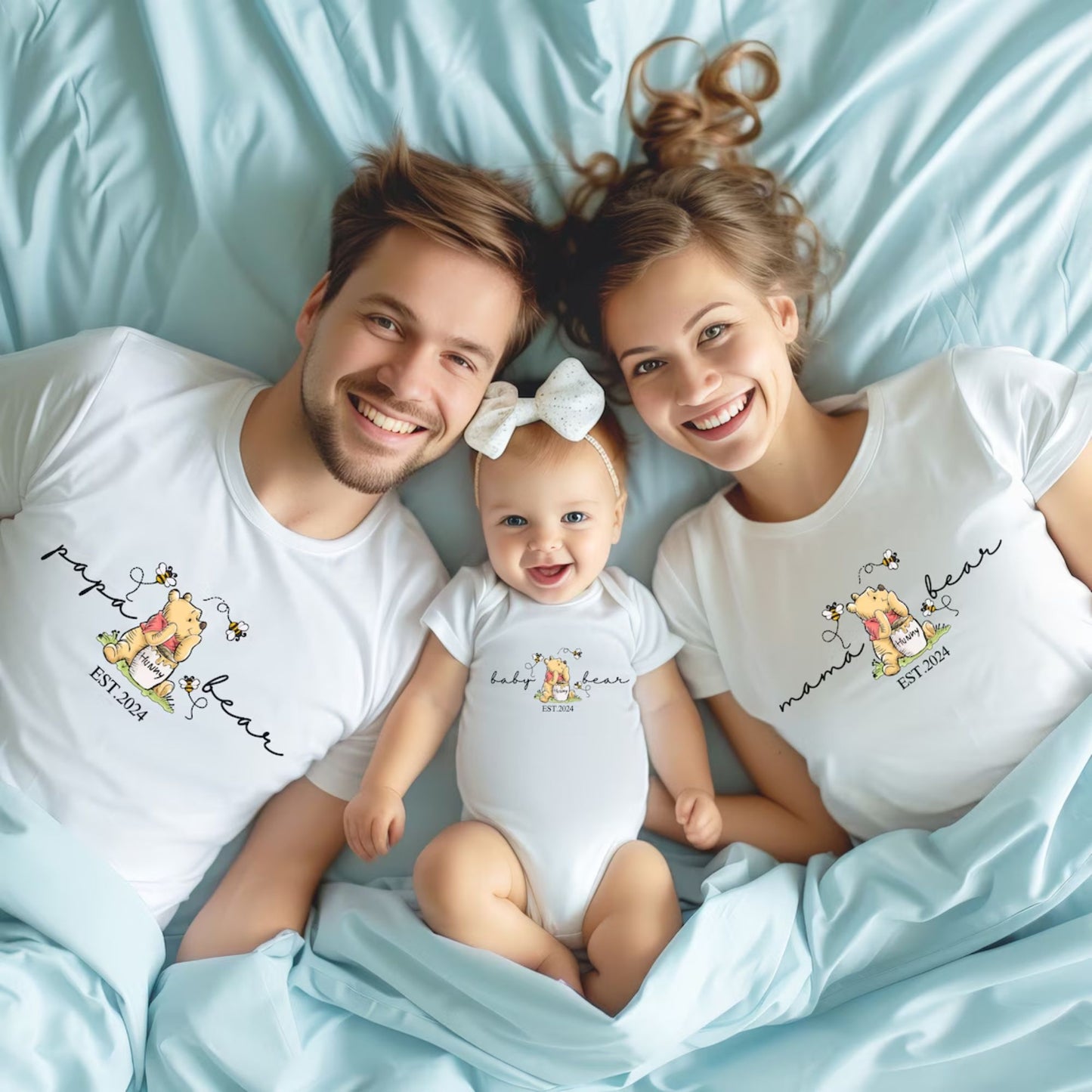 Personalisiertes Mama Bär, Papa Bär und Baby Bär Shirt – Passendes Familien Bären Geschenk