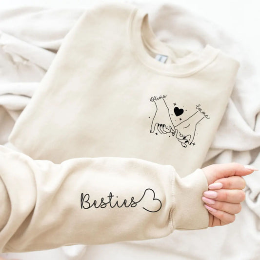 Personalisiertes Besties Sweatshirt – Weihnachtsgeschenk für die Beste Freundin