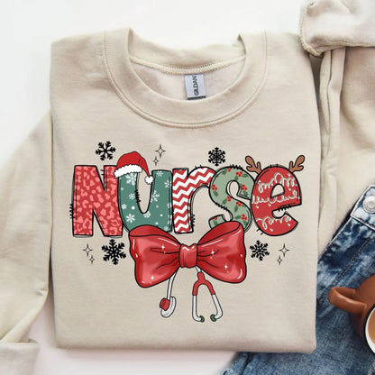 Weihnachtliches Krankenschwester-Sweatshirt, Weihnachtsgeschenk für Pflegekräfte