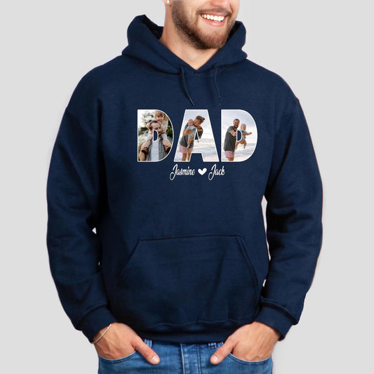 Personalisierter Foto-Hoodie für Papa, Geschenkidee für Papa