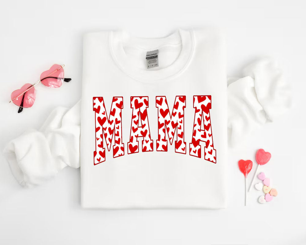 Mama Valentinsherz Valentinstags-Sweatshirt, Valentinstagsgeschenk für Mama