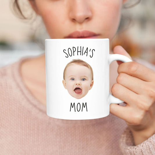 Personalisierte Baby-Gesicht-Tasse, Tasse für neue Mütter, Familiengeschenk