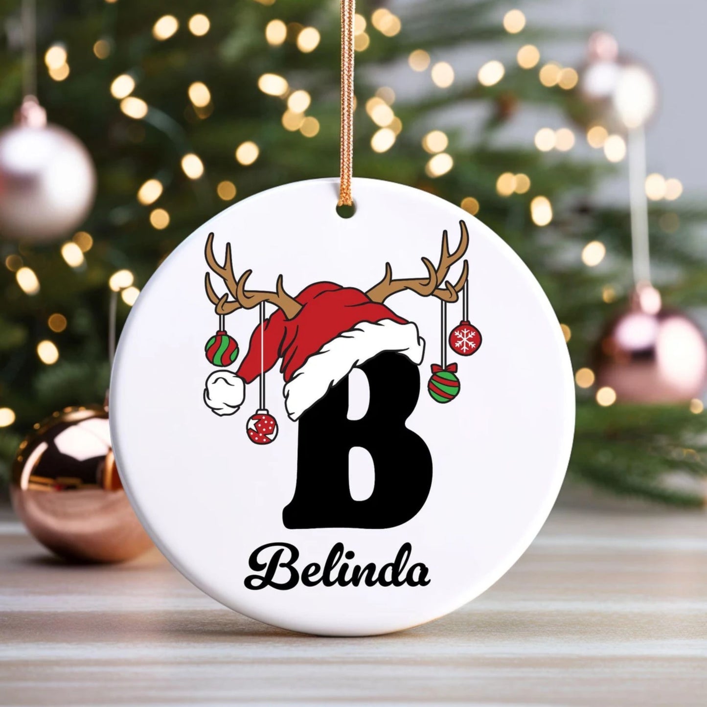 Namensbuchstaben Ornament - Familien Weihnachtsornament, Weihnachtsgeschenk