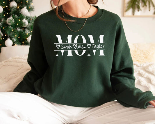 Personalisiertes Mama Sweatshirt mit Kindernamen – Mutter Geschenk für Sie