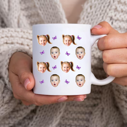 Personalisierte Tasse mit Babygesicht - Geschenk für Mama