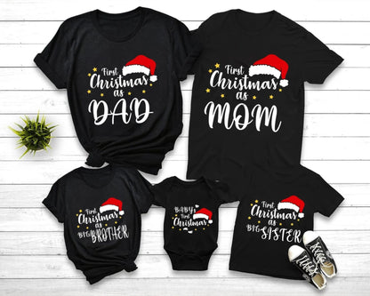 Erstes Weihnachtsgeschenk - Personalisiertes Familienweihnachtsshirt