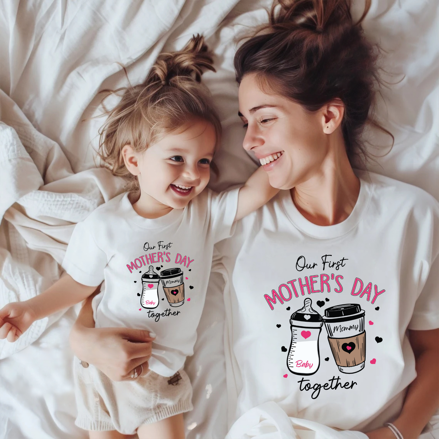 Unser Erster Muttertag-Shirt - Personalisiertes Set für Mutter und Baby