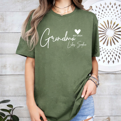 Personalisierbares Oma-Shirt – Dein Name, Dein Jahr, Dein Stolz