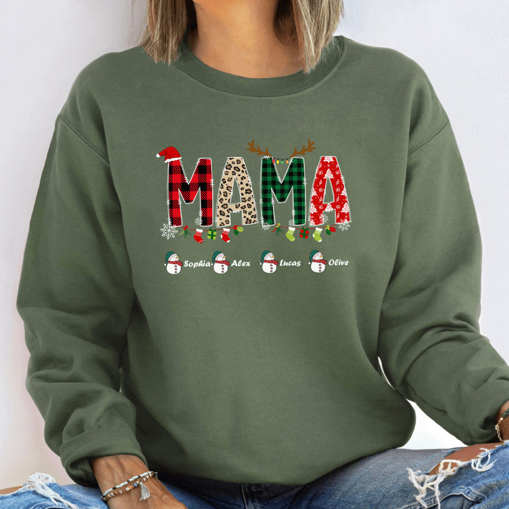 Personalisiertes Mama Sweatshirt mit Namen - Weihnachtsgeschenk für Mama