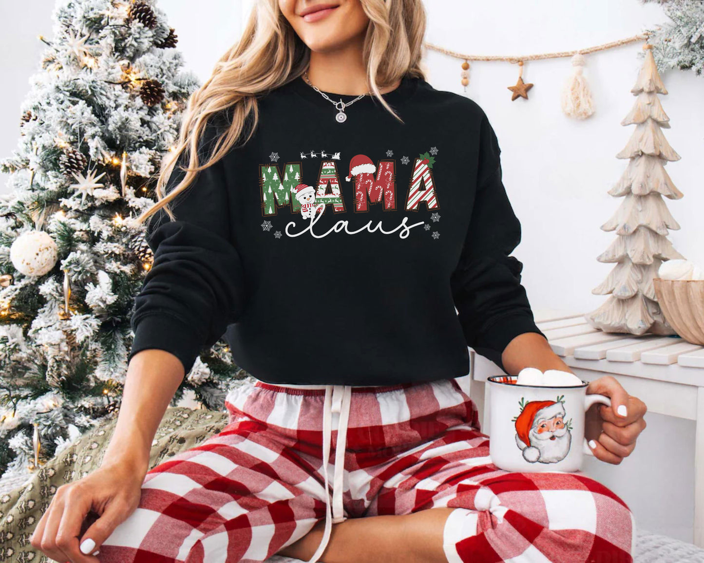 Mama Claus Sweatshirt - Christmas Mama Pullover