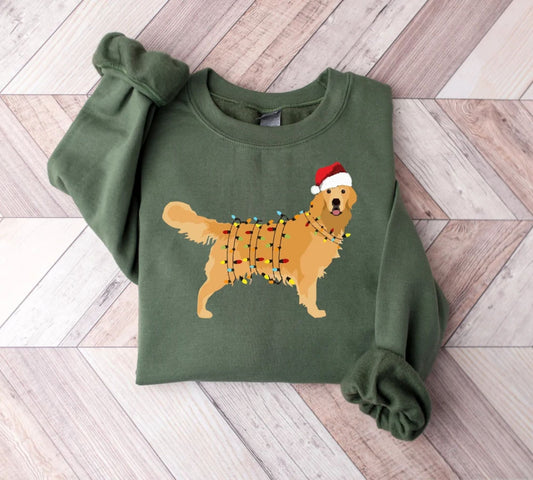 Weihnachts Golden Retriever Sweatshirt - Geschenk für Hundefreunde