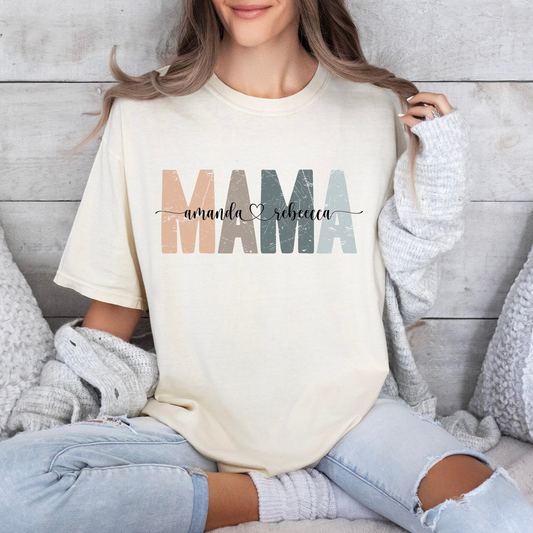 Personalisierte Mama Retro Shirt - Geschenk für Mütter