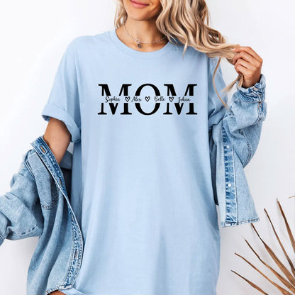 Personalisiertes Mama Shirt mit Kindernamen, Mama Geschenk