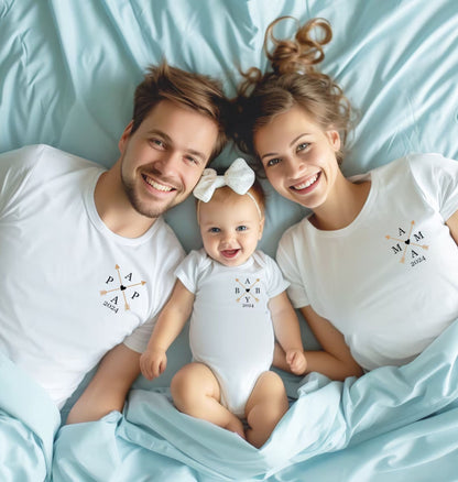 Personalisierte Familien-Outfits – Passendes Set für Vater und Baby, Weihnachtsgeschenk