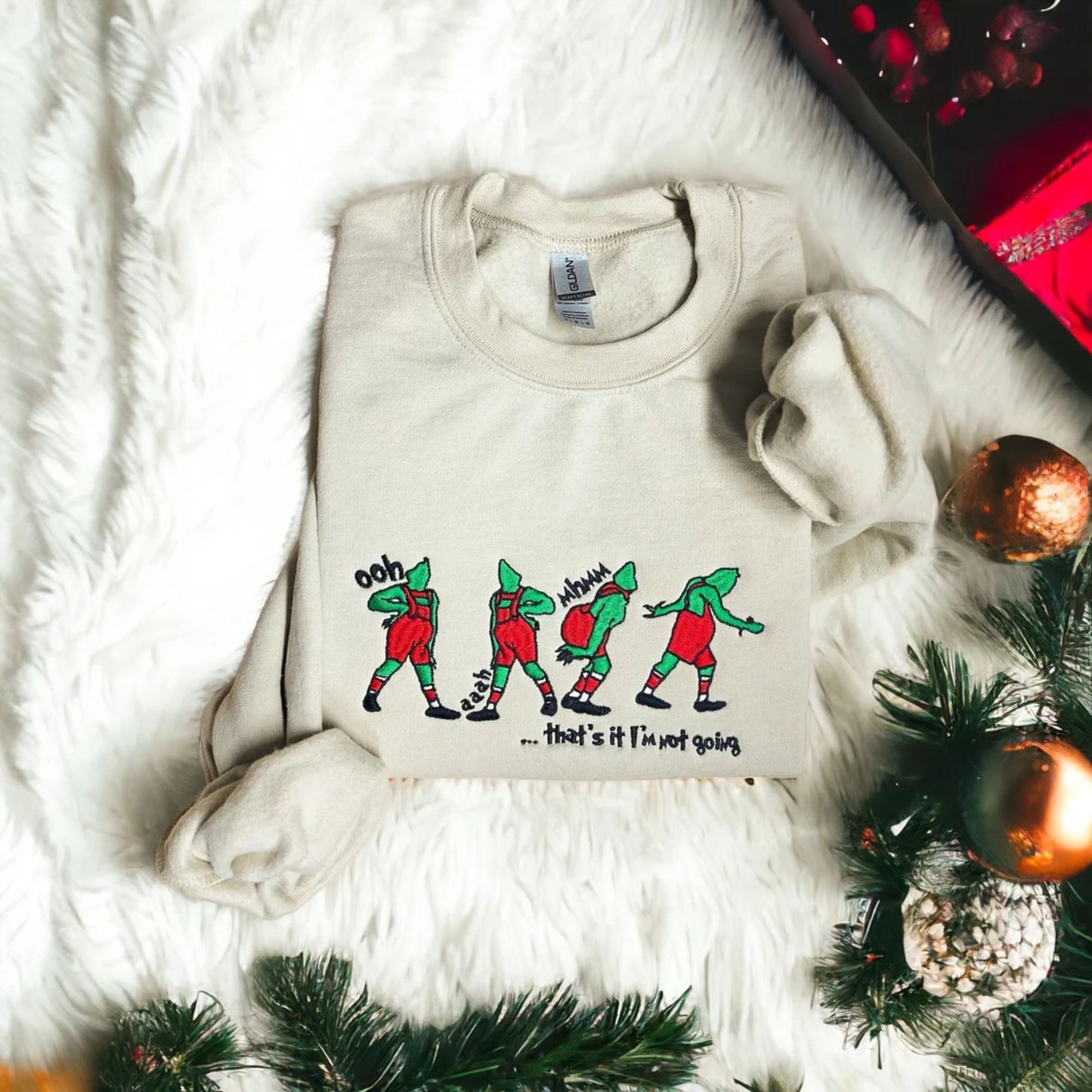 Besticktes 'Das war's, ich gehe nicht' Sweatshirt – Lustiges Weihnachtsgeschenk