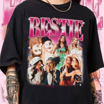 Benutzerdefiniertes Vintage Bestie Bootleg Shirt - Gestalte dein eigenes Bootleg Ideen Shirt