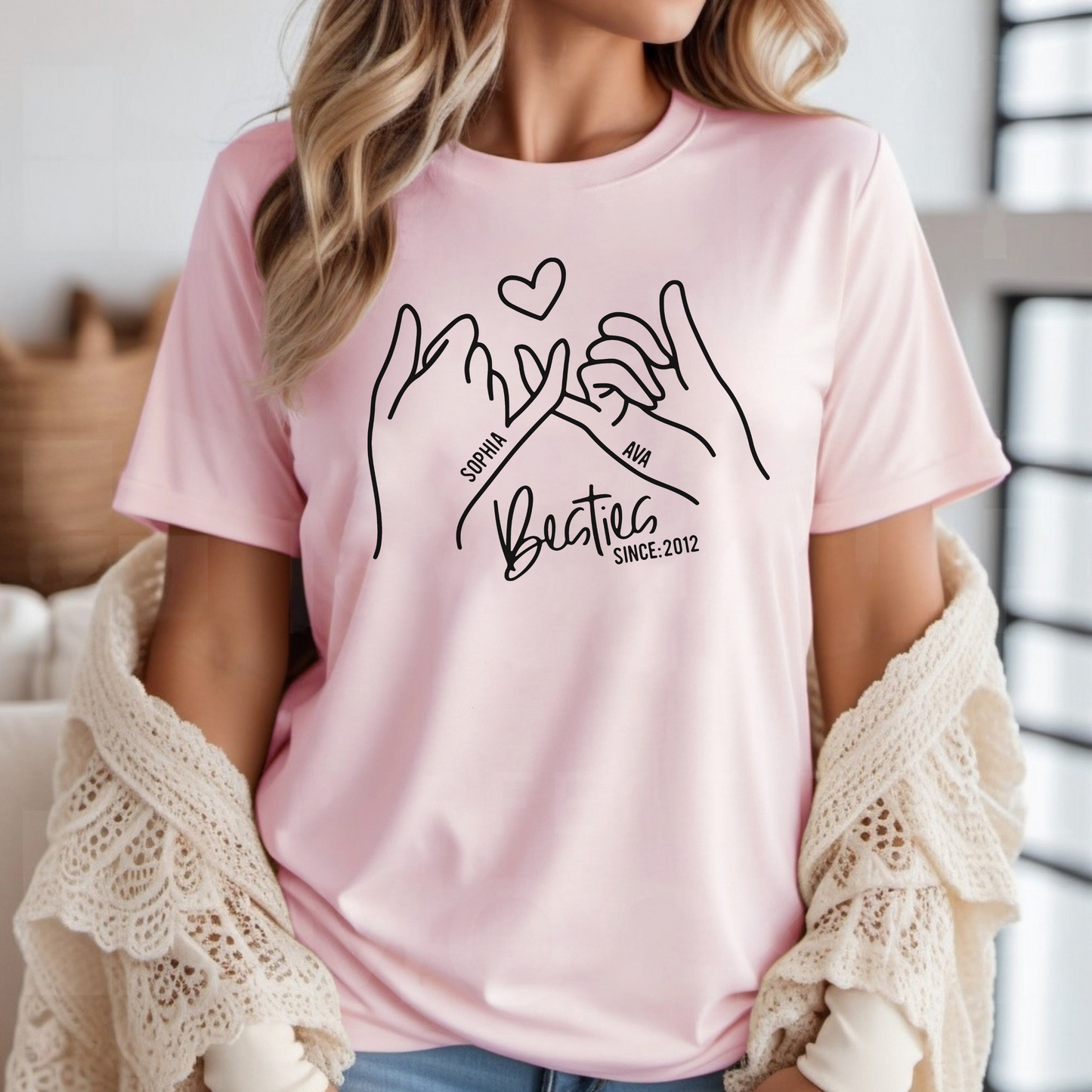 Personalized Besties Shirt - Celebrating Friendship Since Year