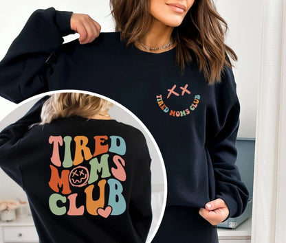 Müde-Mamas Club Sweatshirt, Sarkastischer Mama-Hoodie