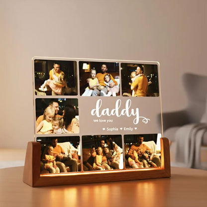 Personalisierte Fotocollage LED Nachtlampe – Geschenk für die Familie