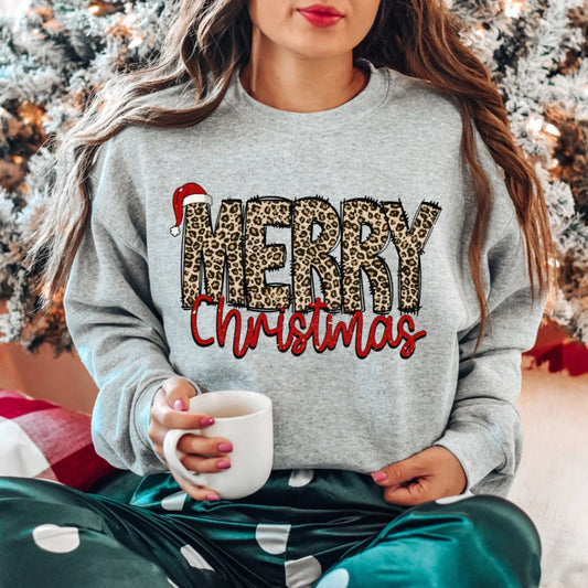 Leopard Weihnachts Sweatshirt - Weihnachtsgeschenk für Frauen