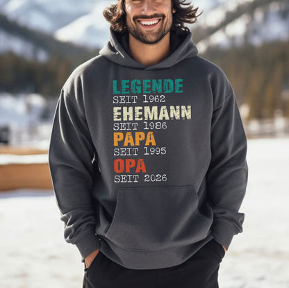 Personalisiertes Legende Ehemann Papa Opa Shirts – Geschenk für Ihn