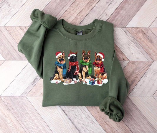 Christmas German Shepherd Sweatshirt, German Shepherd Shirt