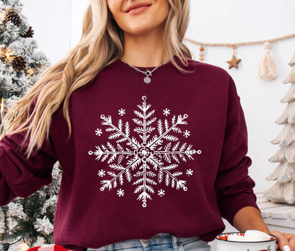 Schneeflocken Winter Weihnachtssweatshirt - Weihnachtsgeschenk