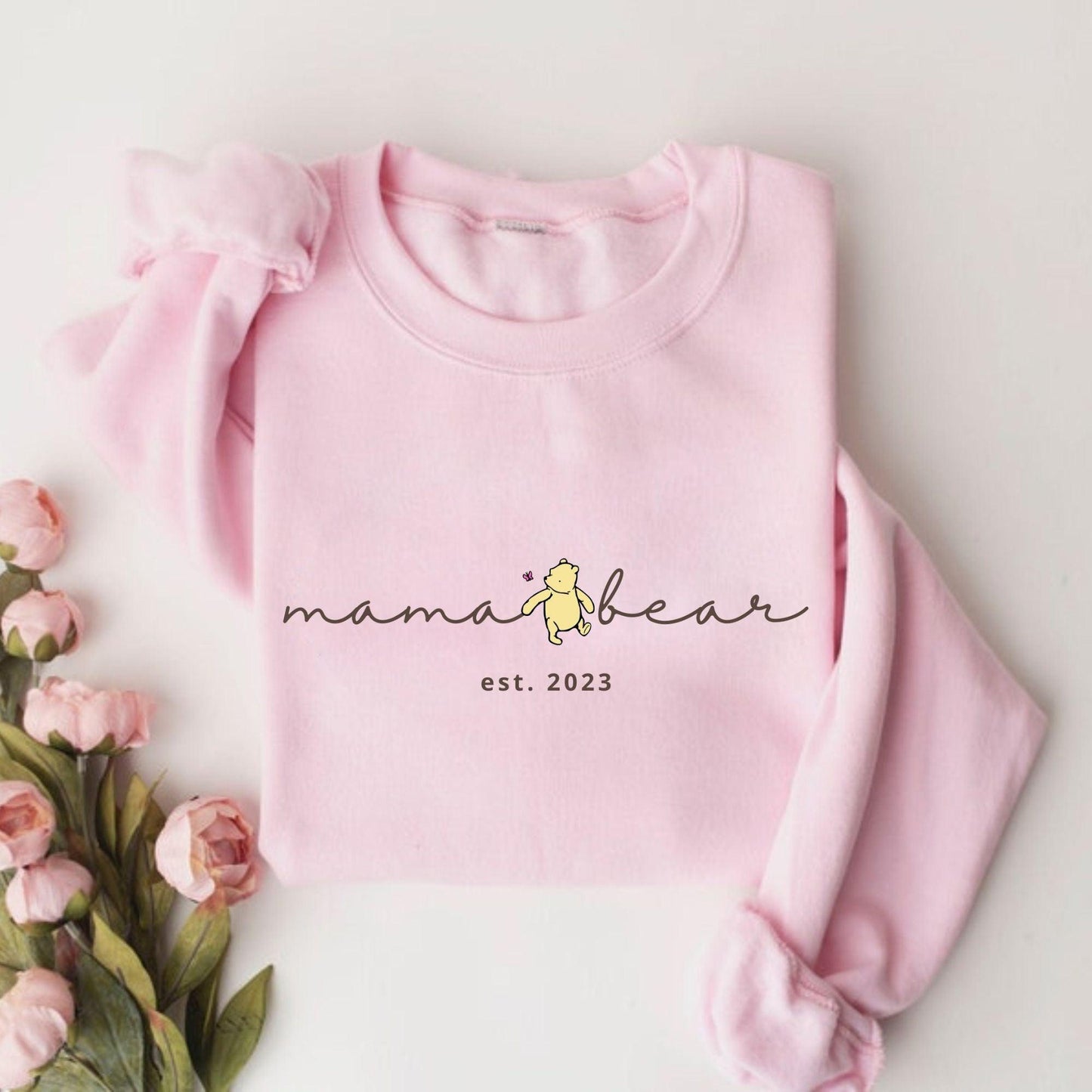 Personalisiertes Mama Bär Winnie The Pooh Sweatshirt - Geschenk für Mama - GiftHaus