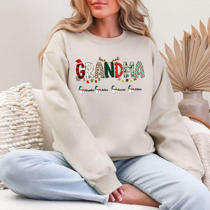 Personalisierter Oma Sweatshirt mit den Namen der Enkel