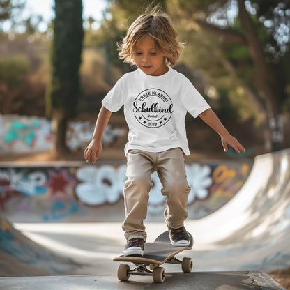 Erstklässler T-Shirt: Personalisiertes T-Shirt für Kinder, Schulkind 2024 Shirt mit Namen