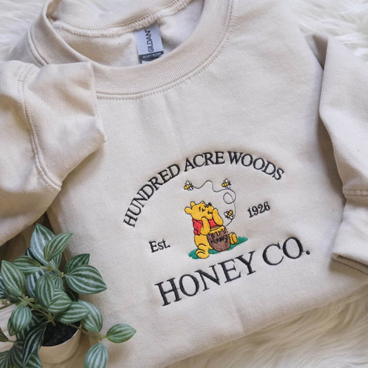 Bestickter Herbst Winnie the Pooh Sweatshirt und Hoodie