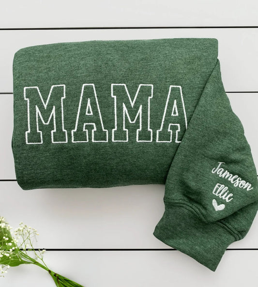 Personalisiertes Besticktes Mama-Sweatshirt - Geschenk für Mama