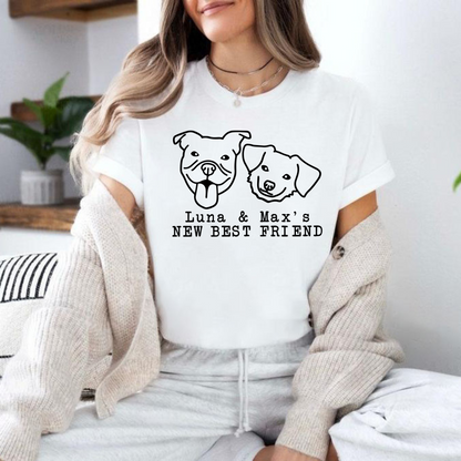 New Best Friend, Personalisiertes Haustier, Shirt für Tierfreunde