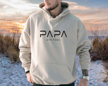 Personalisiertes Papa-Hoodie mit den Namen der Kinder - Geschenk für Papa