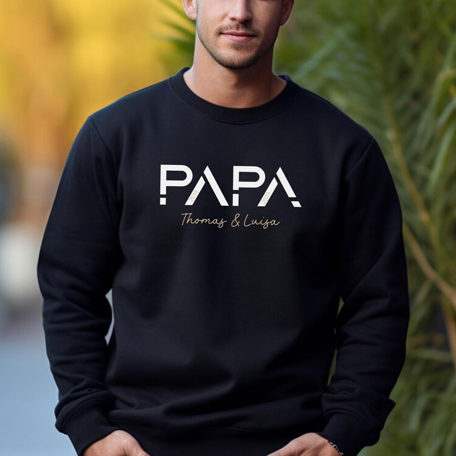 Personalisierbares Papa T-Shirt – Vaters größte Geschenke mit Namen