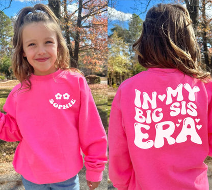 Personalisiertes "In meiner große Schwester Ära" Sweatshirt - Geschenk für große Schwester