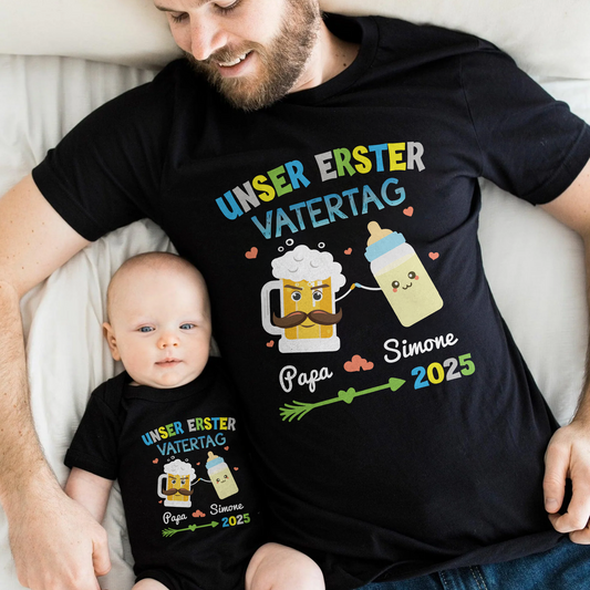 Personalisiertes Unser erstes Vatertags-Shirt