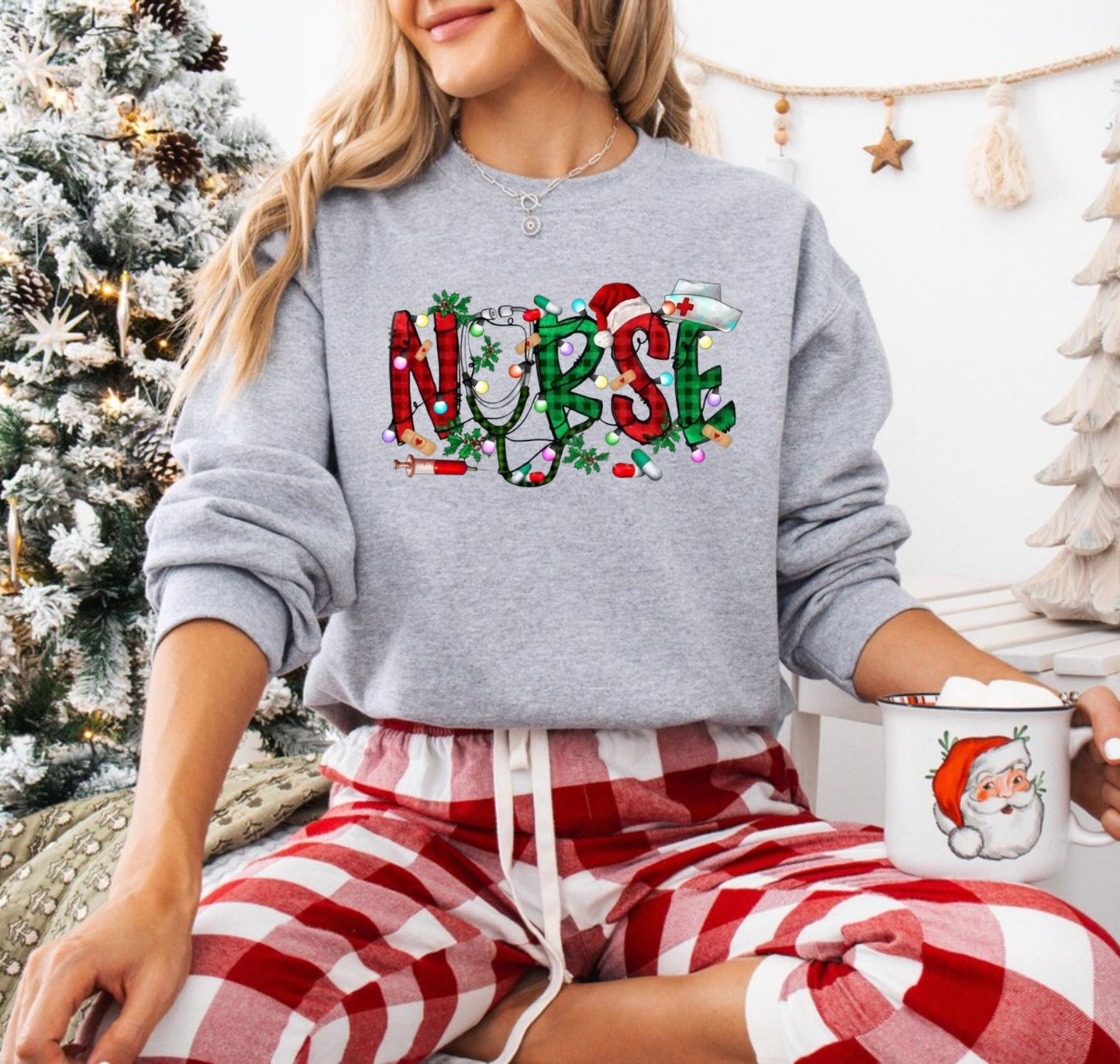 Weihnachts Sweatshirt für Krankenschwester - Geschenk für Krankenschwester