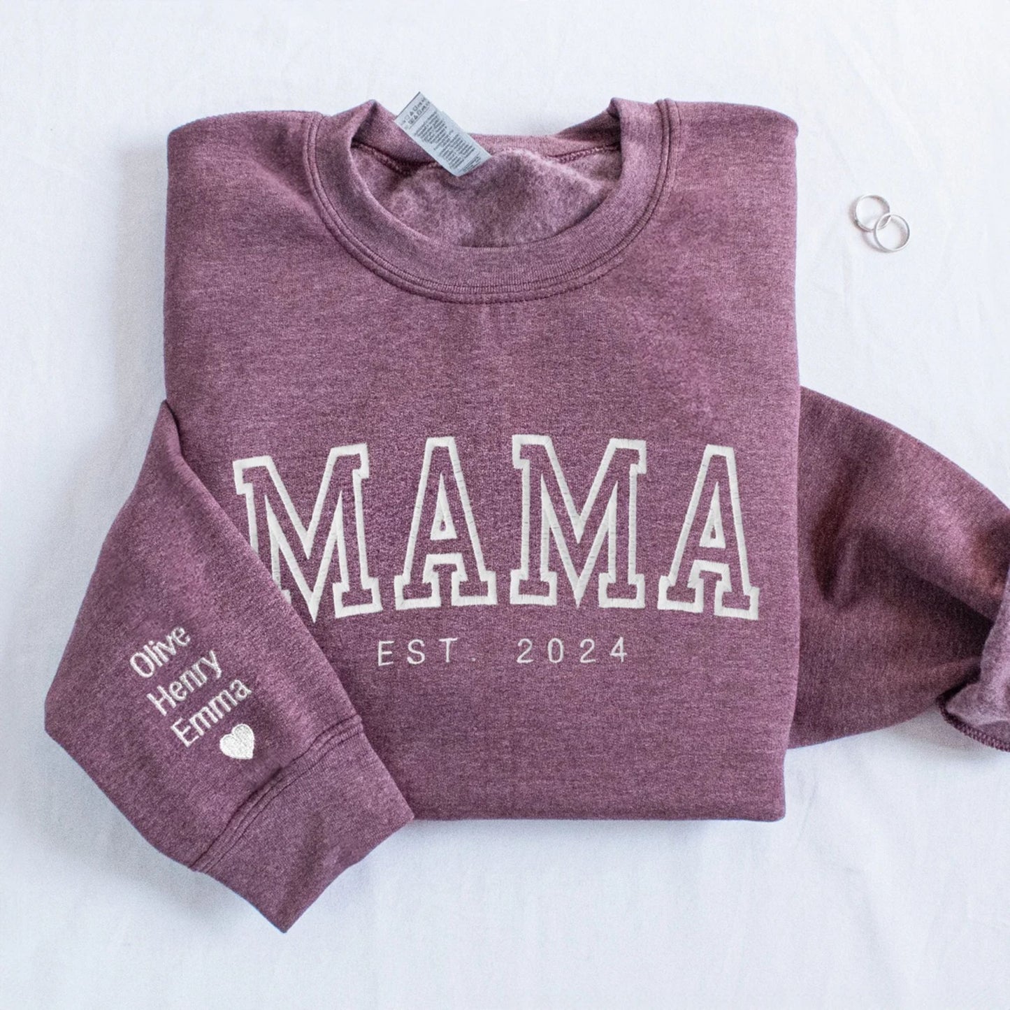 Individuell Besticktes Mama Sweatshirt - Individuelles Mama Geschenk