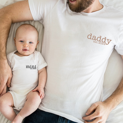 Daddy & Mini Partnerlook T-Shirts - Personalisiertes Geschenk