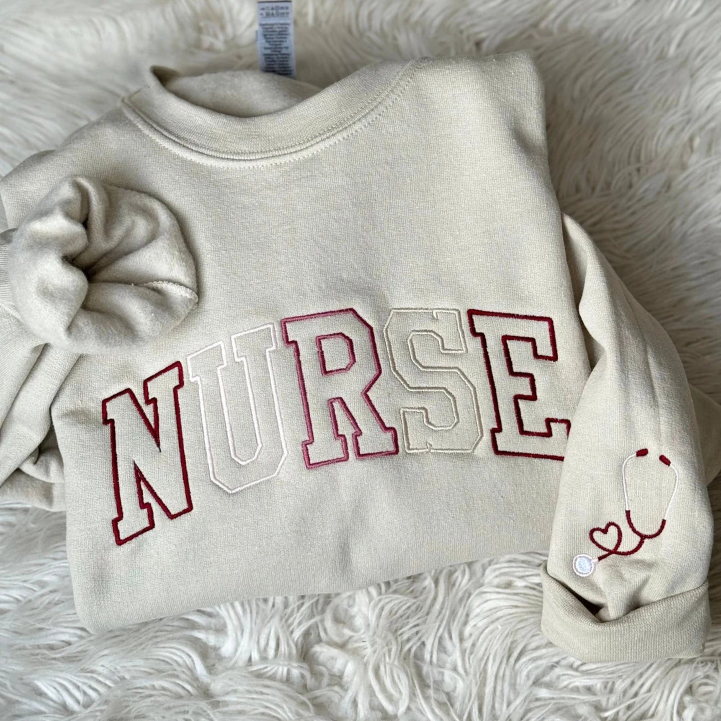 Embroidered Nurse Sweatshirt, Nurse Gift