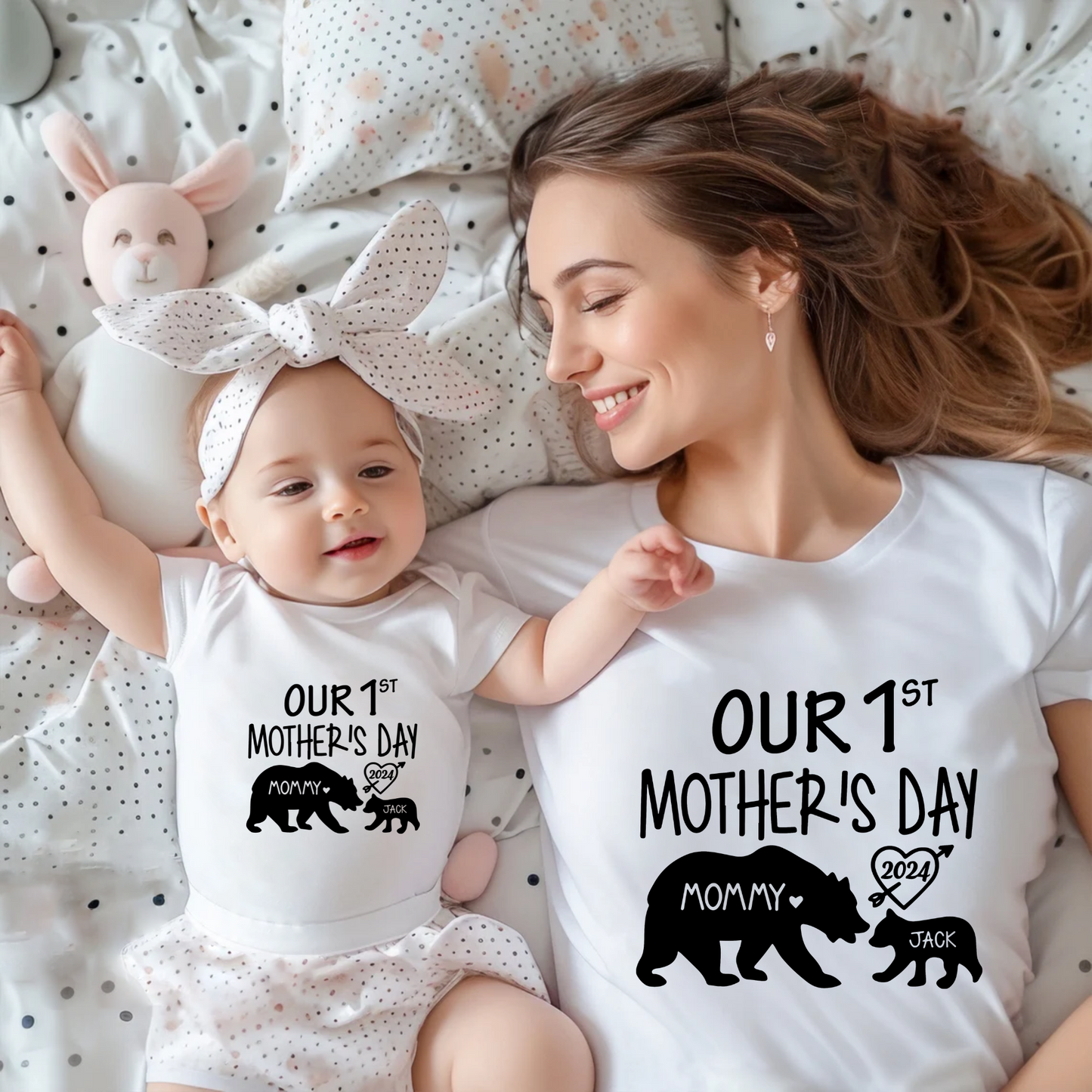 Unser Erster Muttertag - Personalisierte Shirts für Mutter und Kind