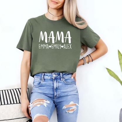 Mama-Shirt mit Kindernamen - Personalisiertes Geschenk zum Muttertag