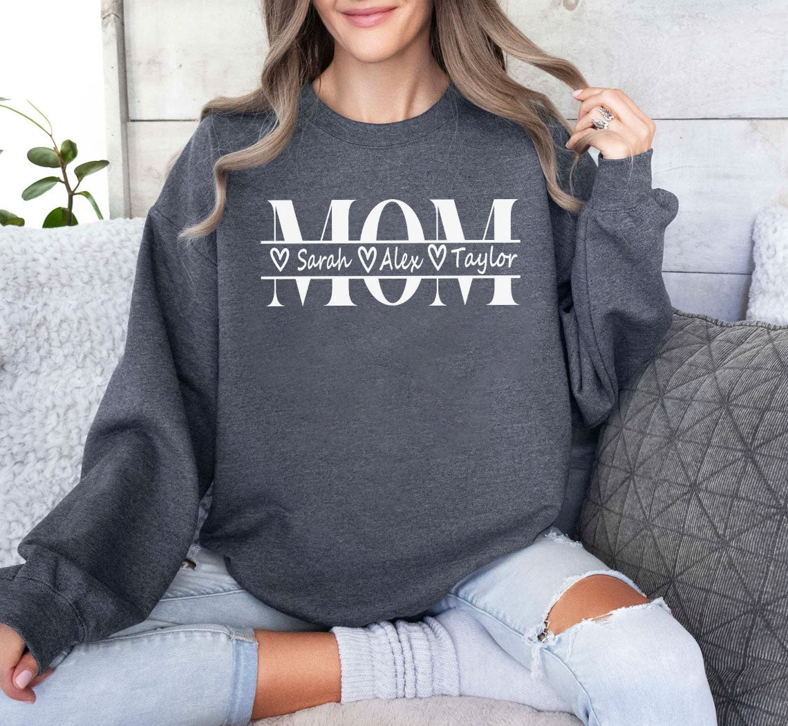 Personalisiertes Mama Sweatshirt mit Kindernamen – Mutter Geschenk für Sie
