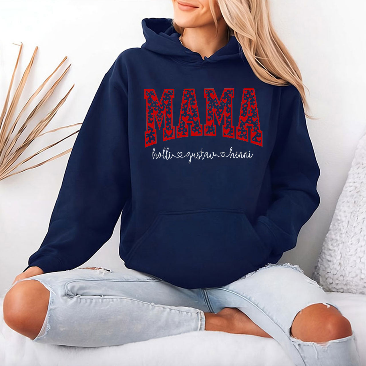 Valentinstag Mama Pullover mit Kindernamen – Liebevolles Geschenk für Mama