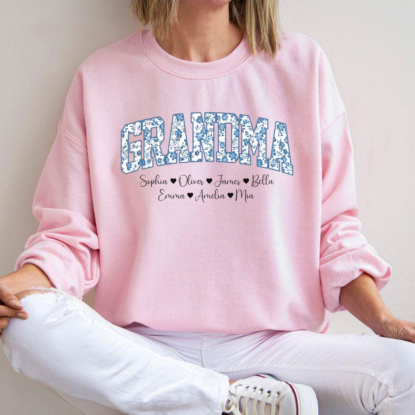 Personalisierter Oma Sweatshirt mit Enkel-Namen – Geschenk für Oma