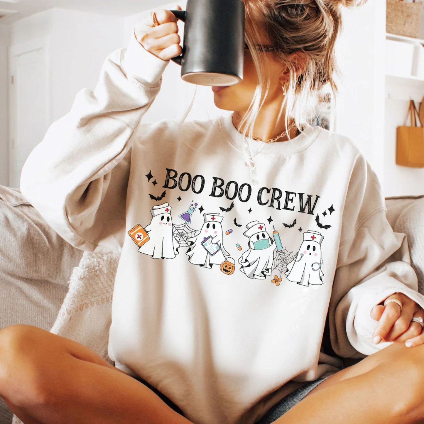 Boo Boo Crew Shirt - Geschenk für Krankenschwester, Lustiges Halloween Krankenschwester Shirt