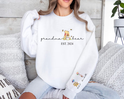 Personalisierter Mama-Bär Hoodie und Sweatshirt – Weihnachtsgeschenk für Mama