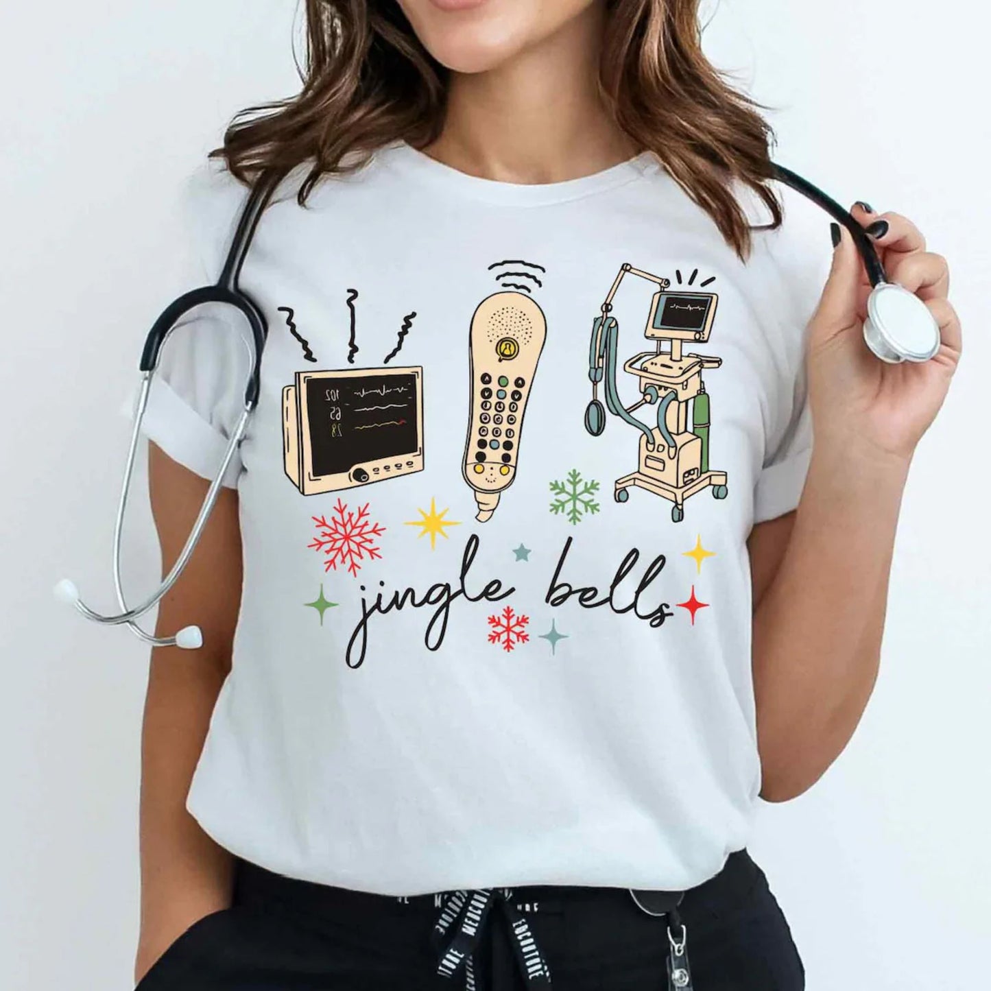 Jingle Bells Krankenschwester Shirt – Weihnachts-Shirt für Krankenschwestern