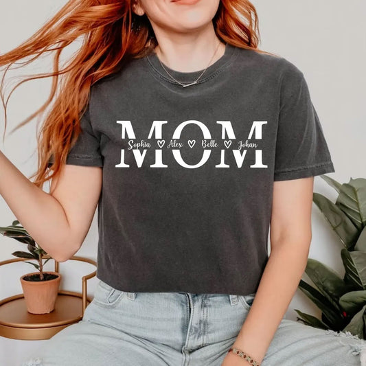 Personalisiertes Mama Shirt mit Kindernamen, Mama Geschenk
